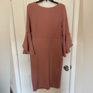 Ivanka Trump dusty rose dress with sleeve detailing. Size 10